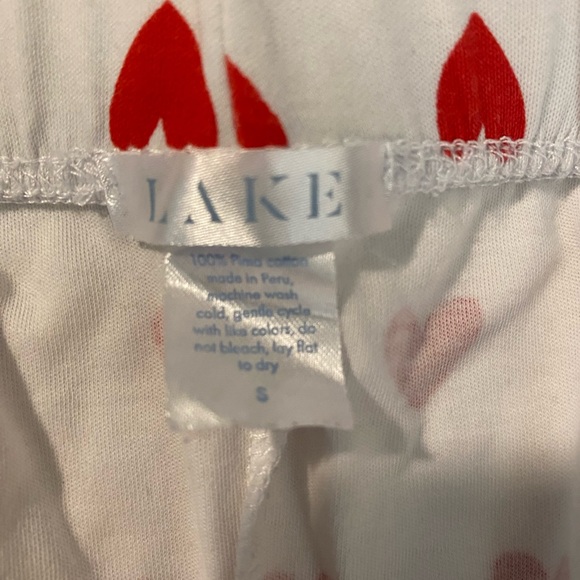 LAKE Heart Print Pajama Top and Shorts - Picture 3 of 7